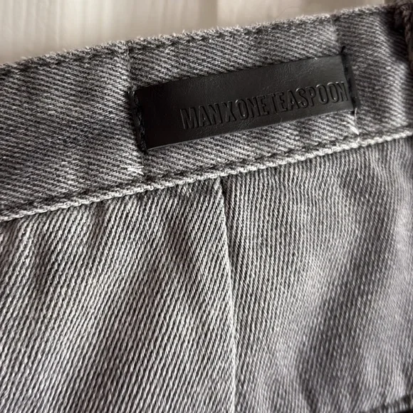 •One Teaspoon Distressed Gray Chino Denim Jeans - Picture 9 of 12